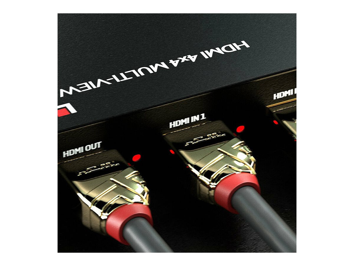 LINDY 4 Port HDMI Multi-View Switch Vorderansicht