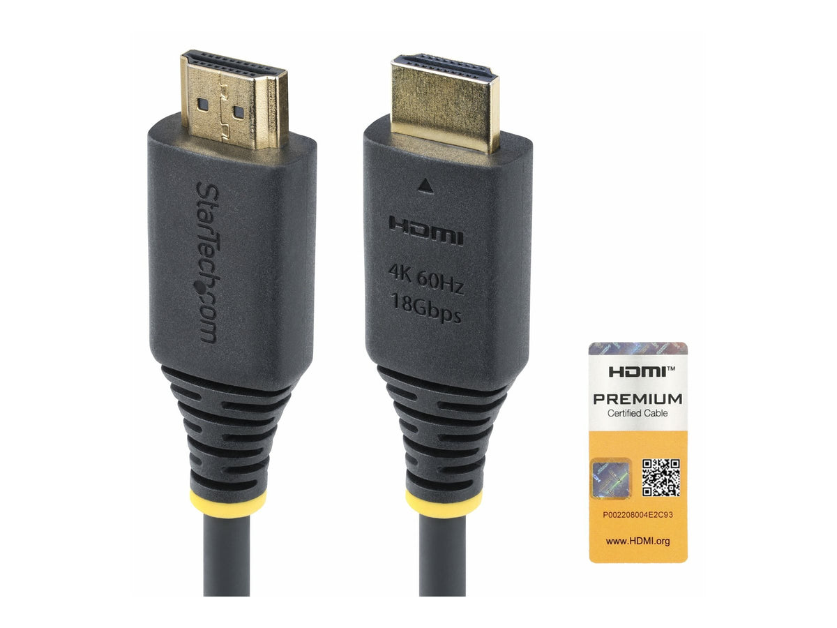 STARTECH.COM 4m Premium Zertifiziertes High Speed HDMI Kabel 4K 60Hz/1440p 144Hz 18Gbps UHD HDMI 2.0 Arc Kabel TV/PC