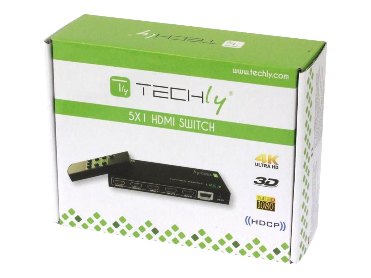 TECHLY HDMI Switch 4K 60Hz 3D 5-Wege Vorderansicht