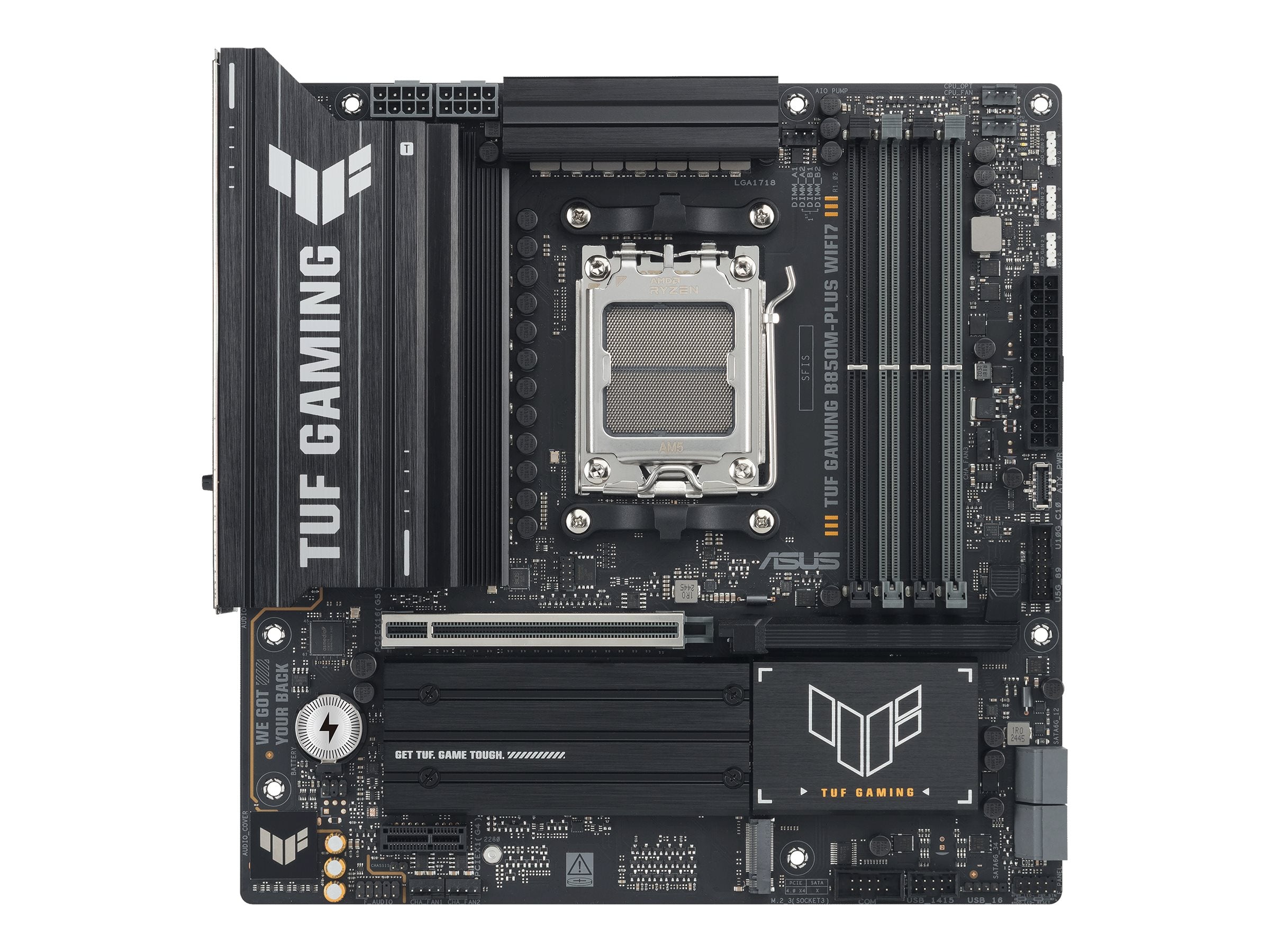 ASUS TUF GAMING B850M-PLUS WIFI7 Micro-ATX Motherboard Vorderansicht