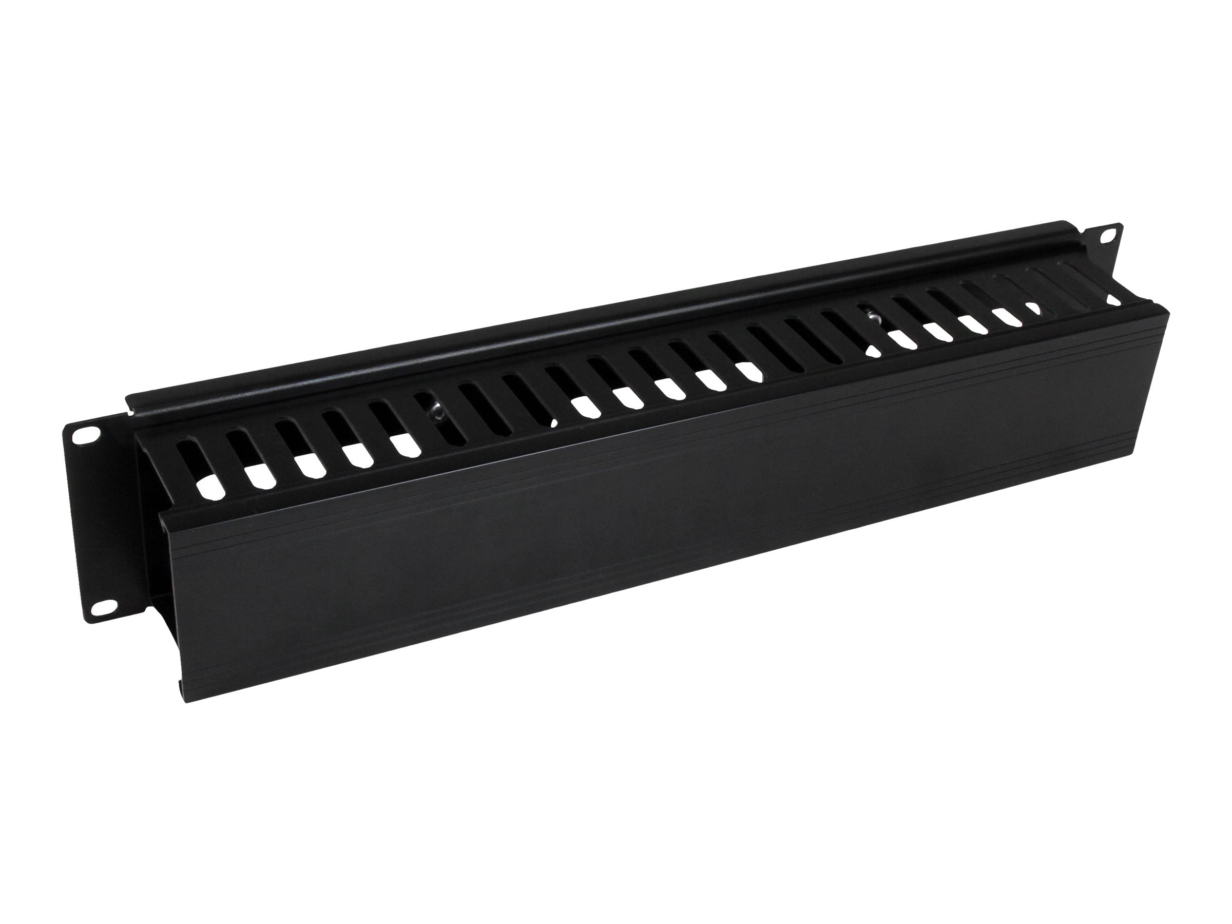 Vorderansicht des STARTECH.COM 2U Horizontal Finger Duct Rack Kabelmanagement Panels