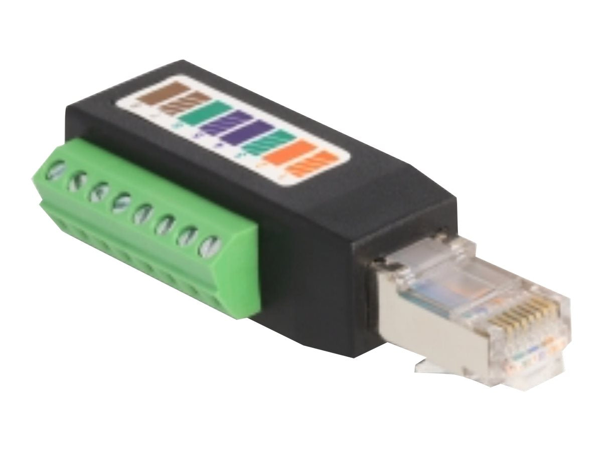 DELOCK RJ45 Stecker Cat.5e zu Terminalblock Adapter 90 gewinkelt - Vorderansicht