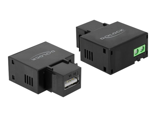 DELOCK Keystone Modul mit USB Typ-A Ladebuchse 1A schwarz - Verpackung