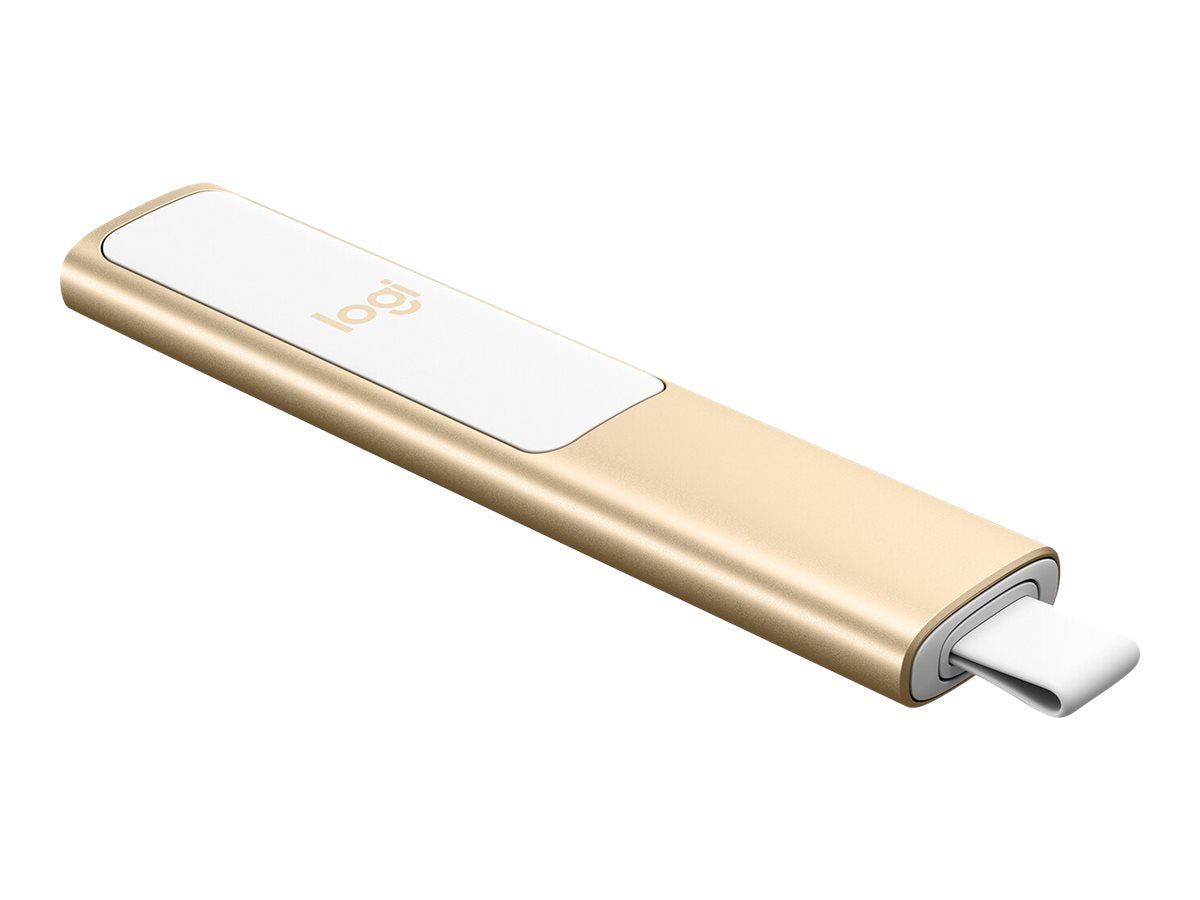 LOGITECH Spotlight Präsentations-Fernsteuerung 3 Tasten Gold - Verpackung