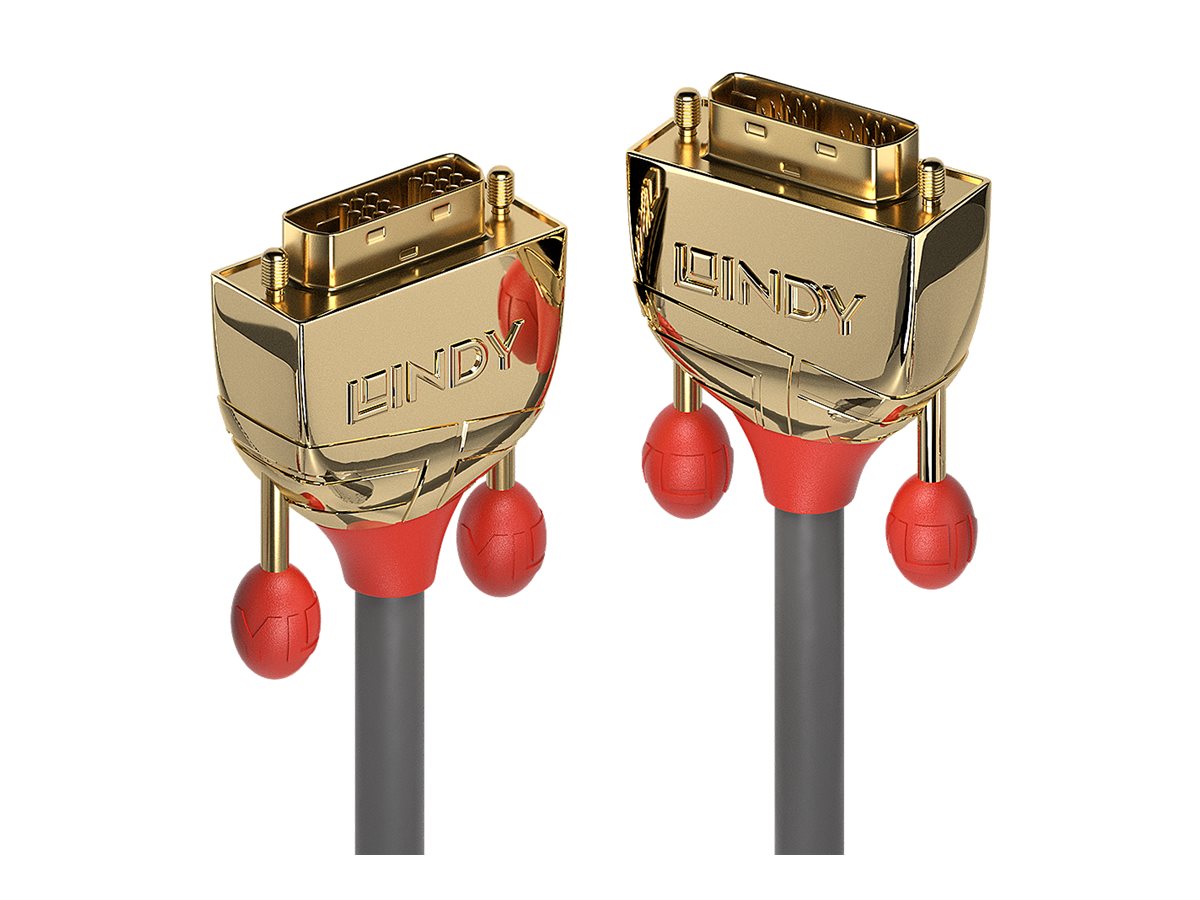 LINDY 10m Gold DVI-D SLD Single Link Kabel Vorderansicht
