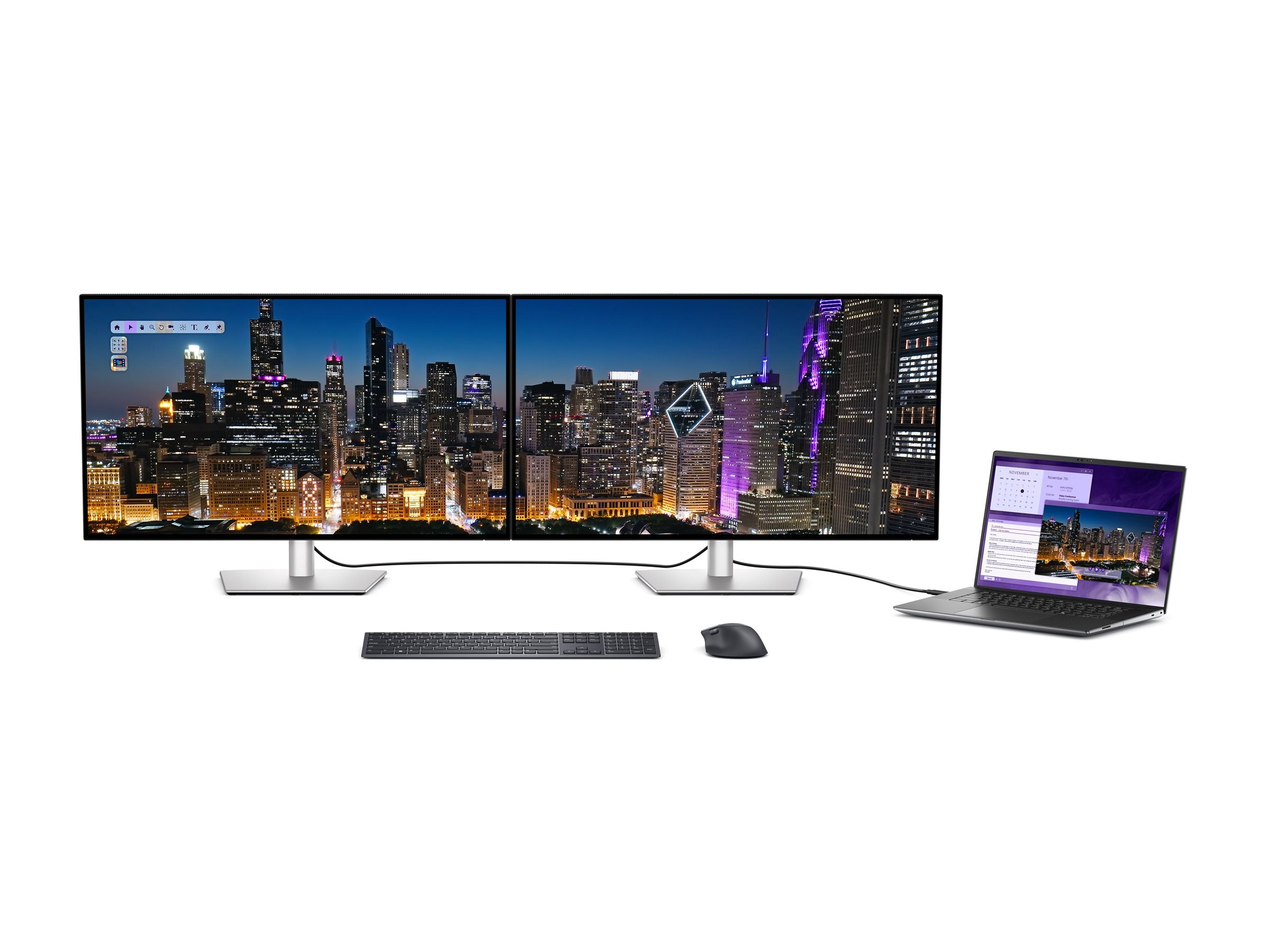 DELL UltraSharp 32 4K Thunderbolt Hub Monitor U3225QE Seitenansicht