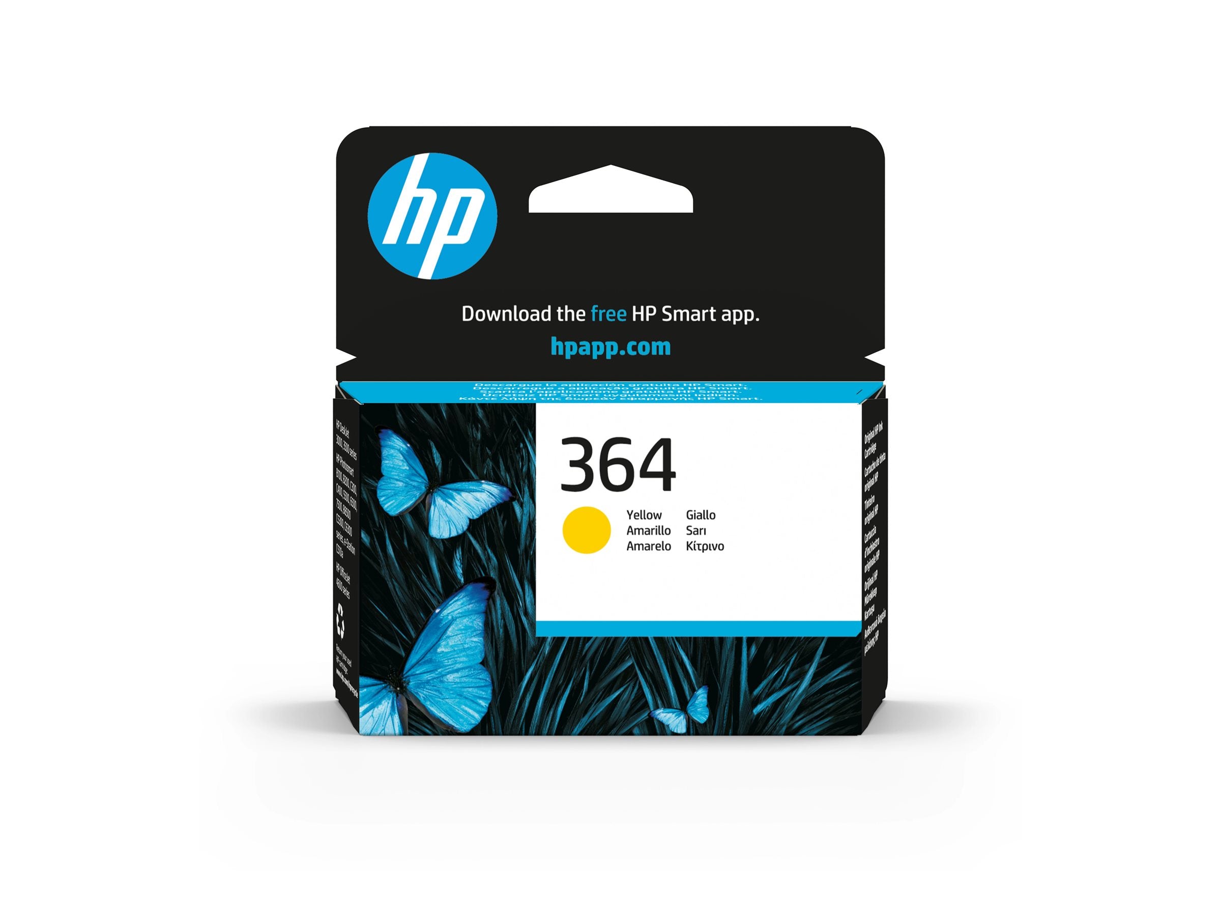 HP 364 original Tintenpatrone CB320EE BA1 gelb Vorderansicht