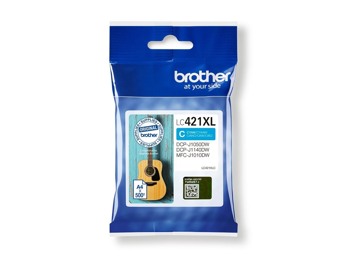 BROTHER LC-421XLC Cyan Tintenpatrone Vorderansicht
