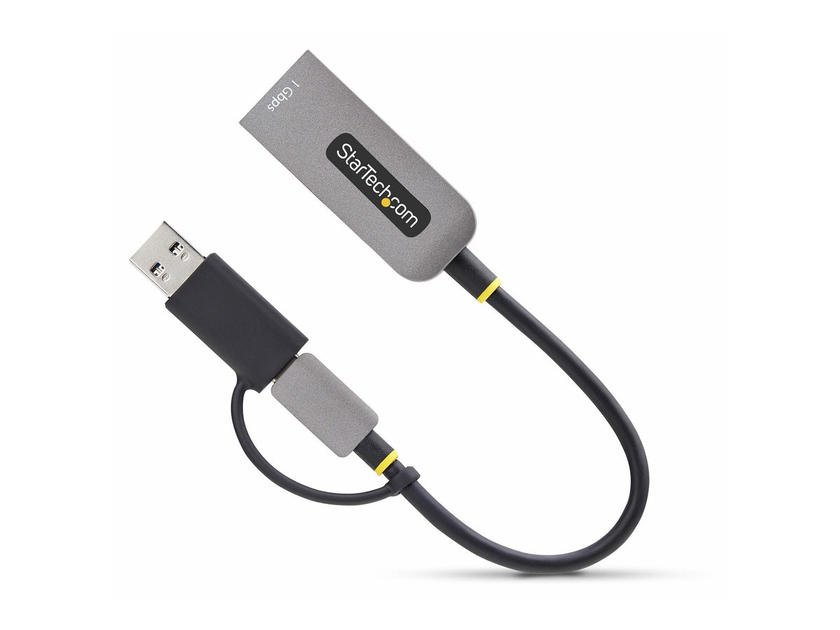 STARTECH.COM USB-C Ethernet Adapter mit USB-A Dongle 10/100/1000Mbps USB Gigabit Adapter 15cm Kabel USB Ethernet Adapter