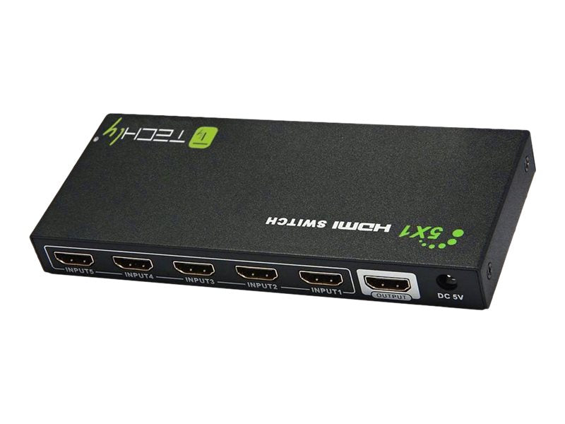 TECHLY HDMI Switch 4K 60Hz 3D 5-Wege Anschlussmöglichkeiten