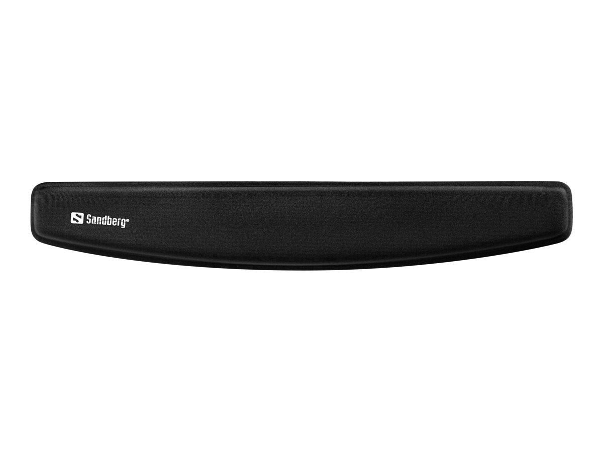 SANDBERG Gel wrist rest for keyboard Silikon Schwarz - Vorderansicht