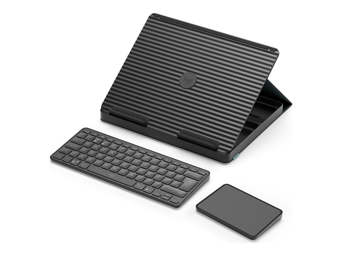 LOGITECH Casa Pop-Up Desk Classic Chic (UK) im Einsatz