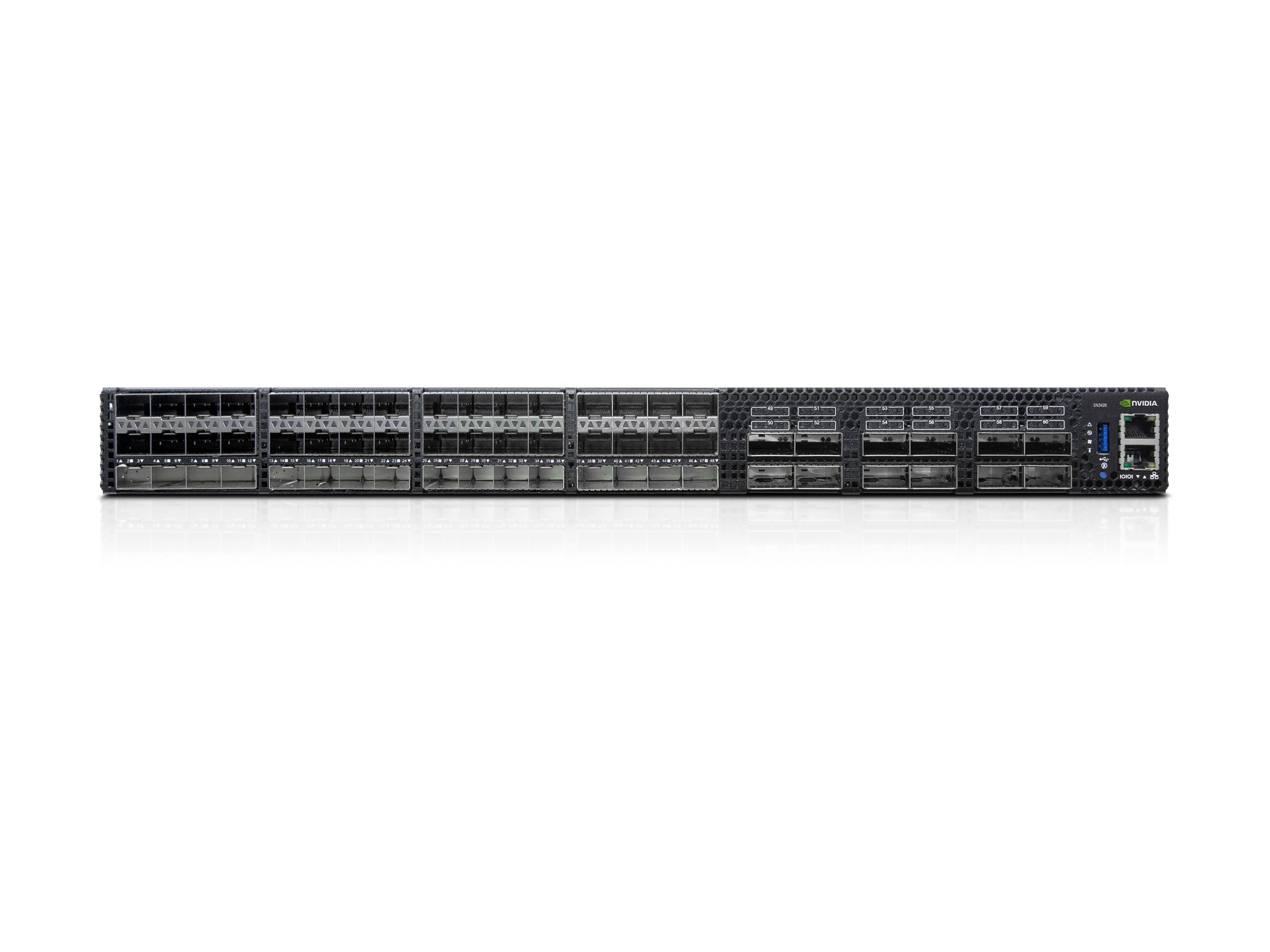 HPE 25GbE 48SFP28 12QSFP28 Power to Connector Airflow Switch SN3420M with NVIDIA Cumulus