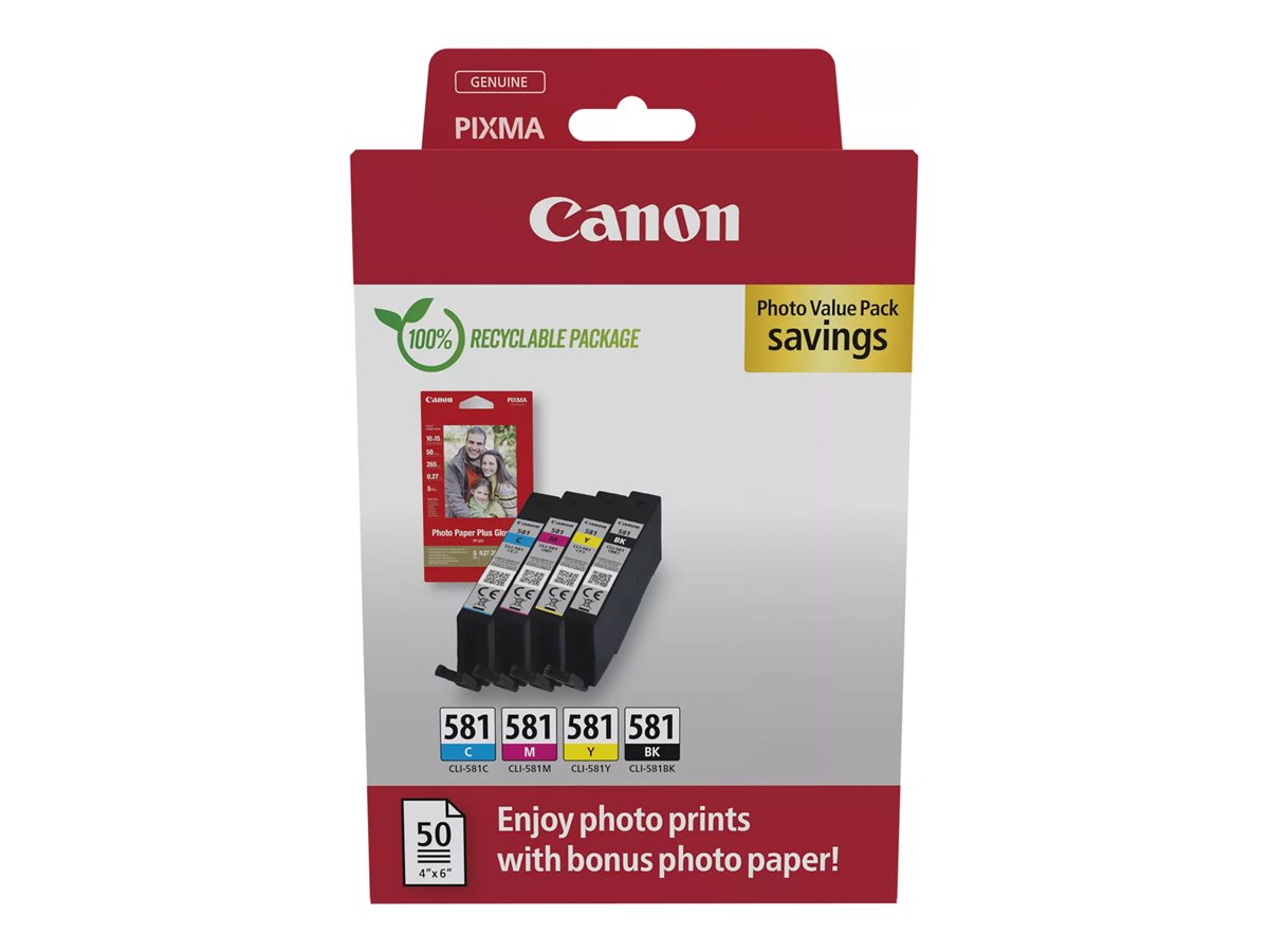 CANON CLI-581 Ink Cartridge BK/C/M/Y PHOTO Vorderansicht