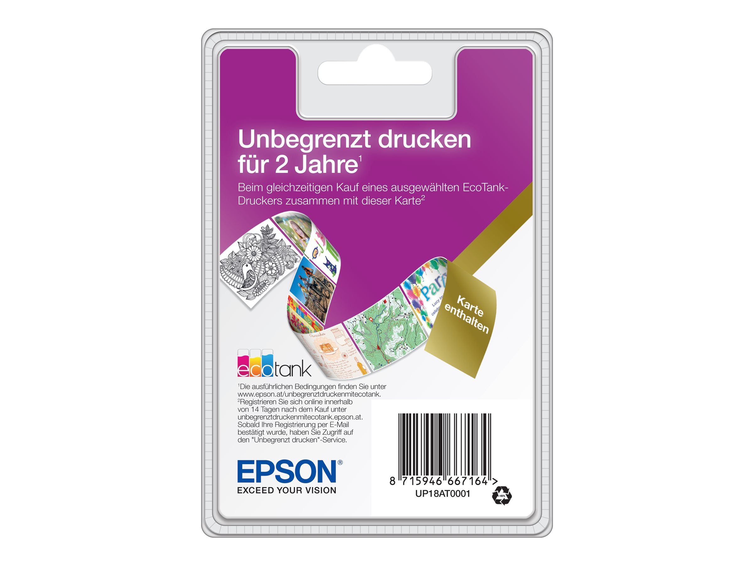 EPSON EcoTank Unlimited Printing 2Y Vorderansicht