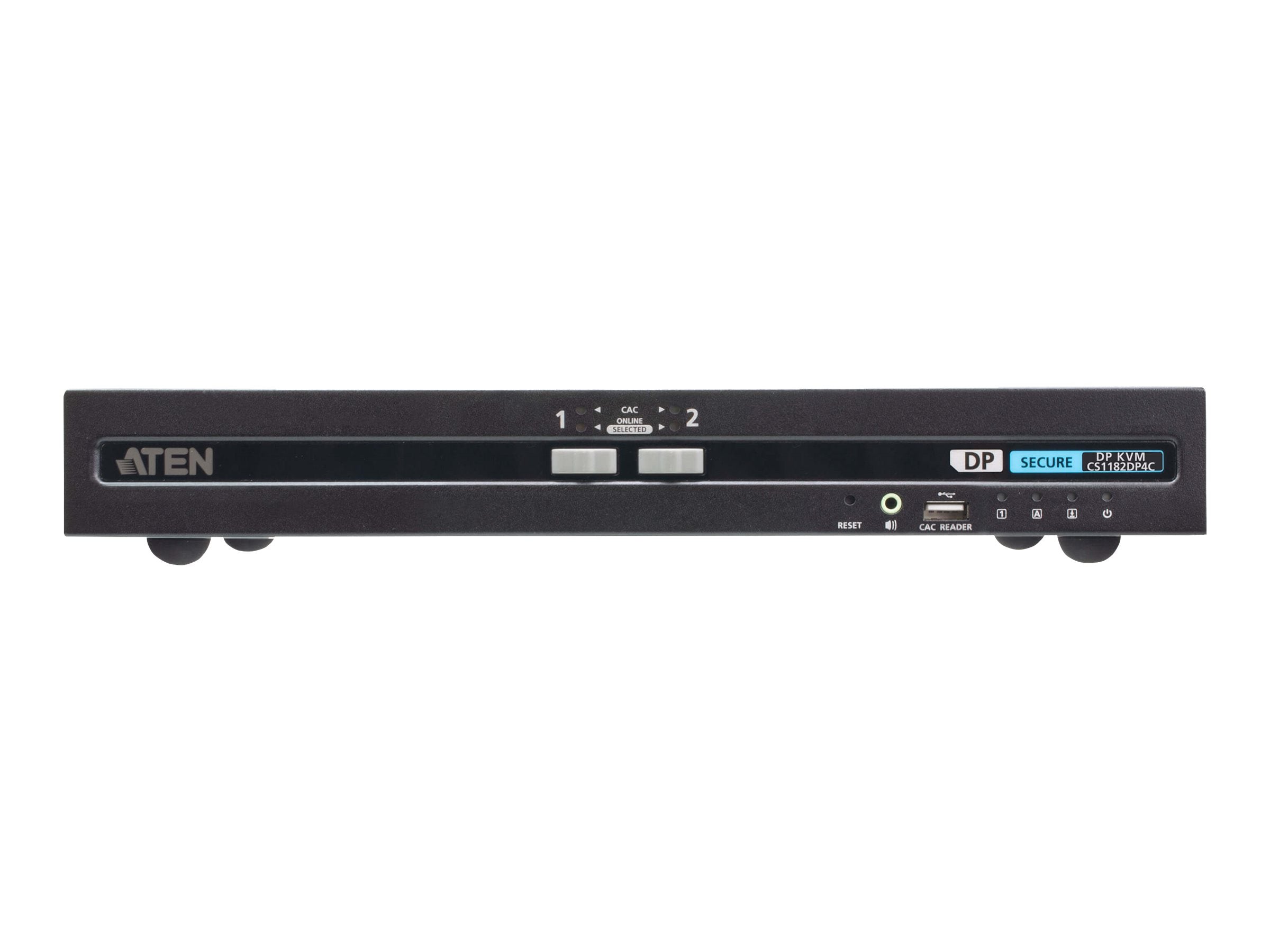 ATEN CS1182DP4C 2-Port USB DisplayPort Secure KVM Switch Vorderansicht