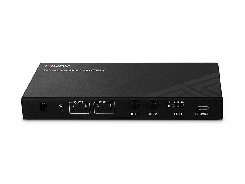 LINDY 2x2 HDMI 8K60 Matrix Anschlussmöglichkeiten
