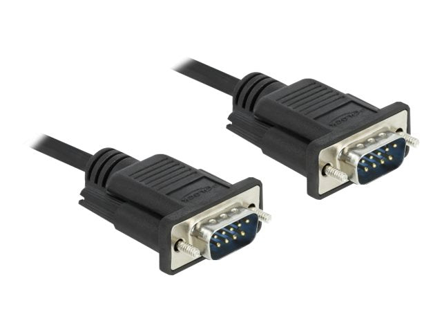 DELOCK Seriell Kabel RS-232 Sub-D9 Stecker zu Stecker 10m - Vorderansicht