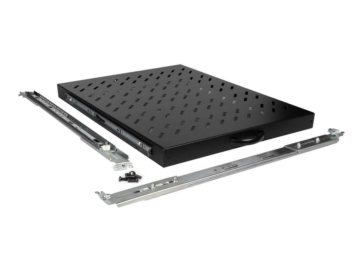 ROLINE Fachboden 48,26cm 19Zoll 1 HE ausziehbar 550 T 25 kg schwarz - Verpackung