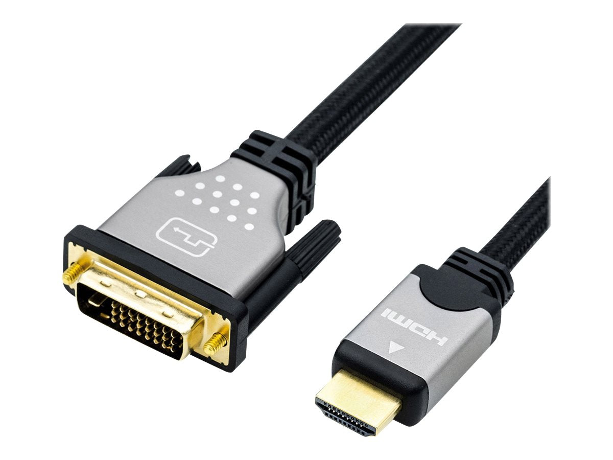 ROLINE Monitorkabel DVI - HDMI ST-ST dual link 1,5m Vorderansicht