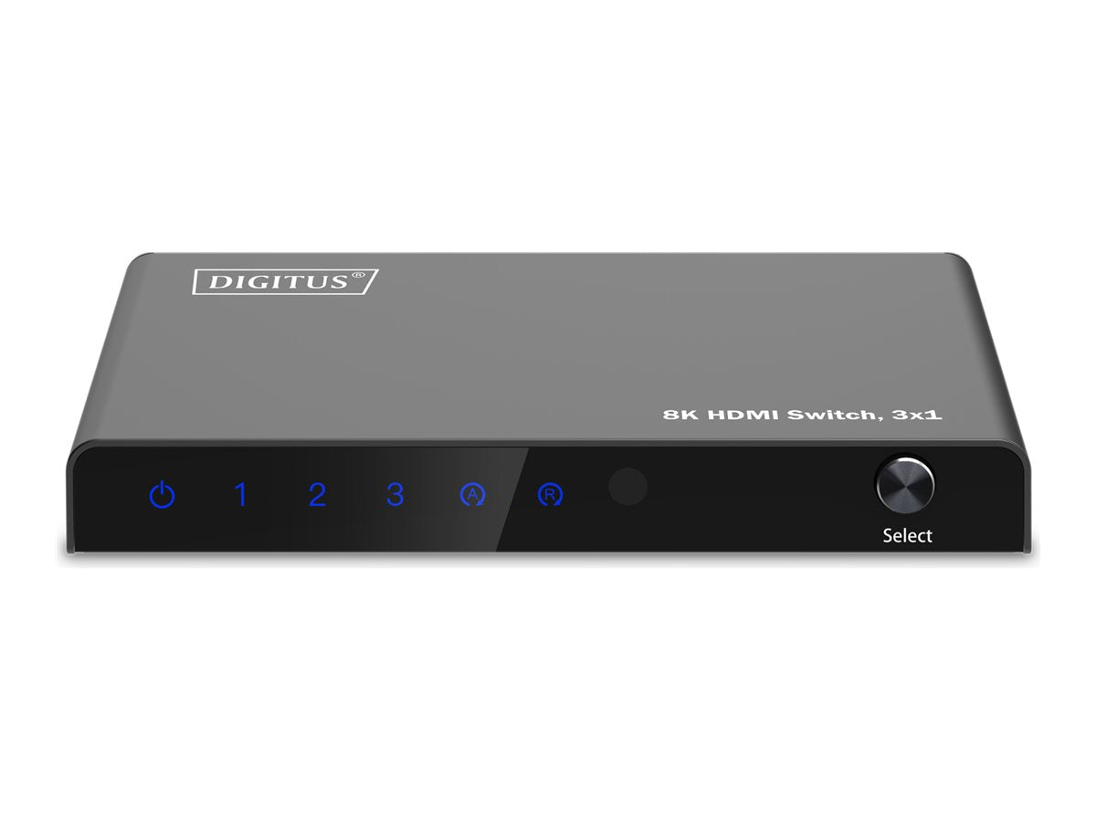 DIGITUS 3x1 HDMI Switch 8K/60Hz Vorderansicht