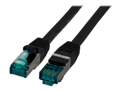 EFB RJ45 Patchkabel S/FTP Cat6A LSZH Schwarz 3m - Vorderansicht