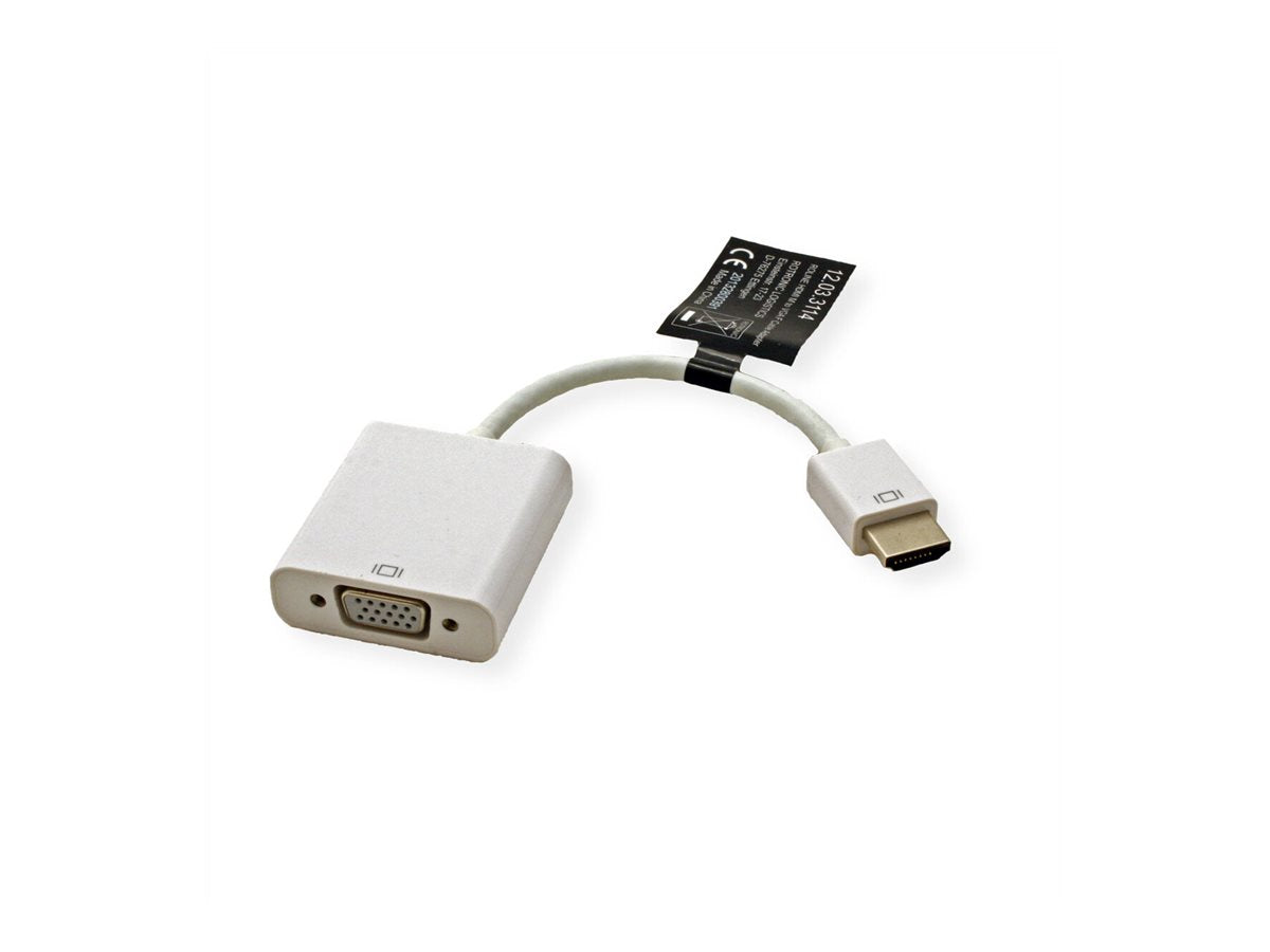 ROLINE HDMI-VGA Adapterkabel HDMI ST / VGA BU 0,15m Vorderansicht