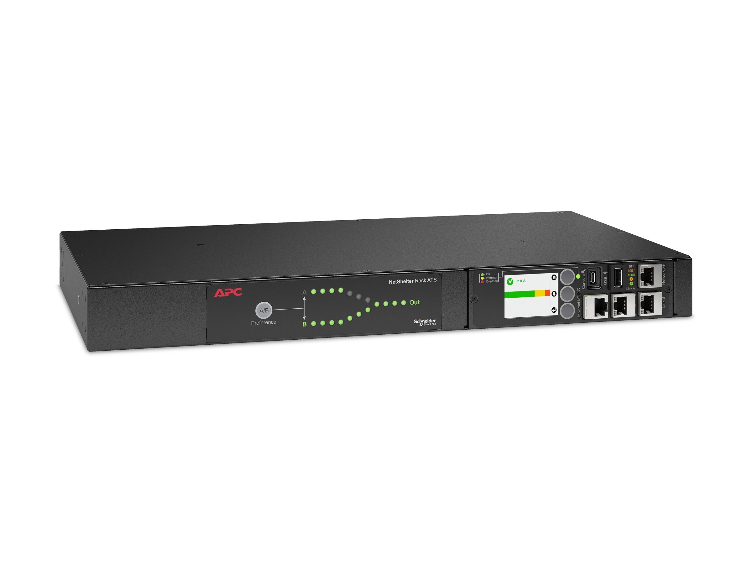 Seitenansicht des APC NetShelter Automatic Transfer Switch