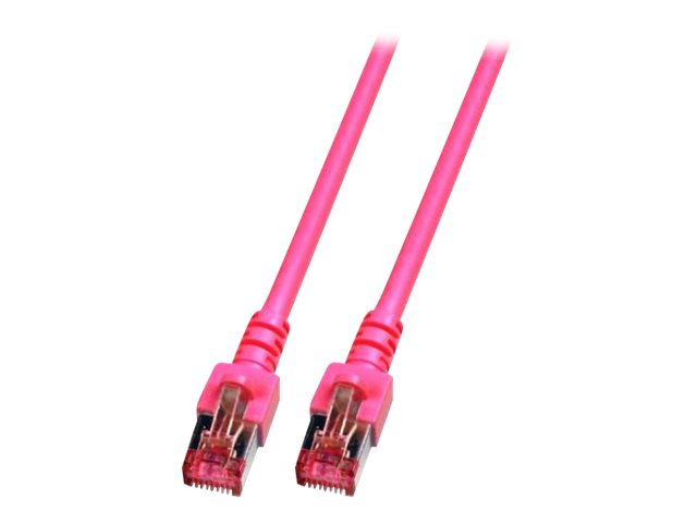 EFB RJ45 Patchkabel S/FTP Cat.6 LSZH 40m MAGENTA reines Kupfer Laengenaufdruck auf Knickschutztuelle patentiert
