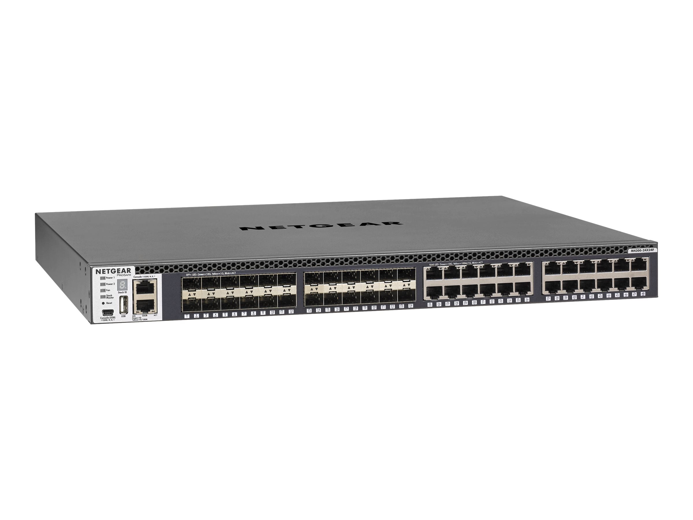 NETGEAR M4300-24X24F Stackl.mgd.Switch Rückansicht