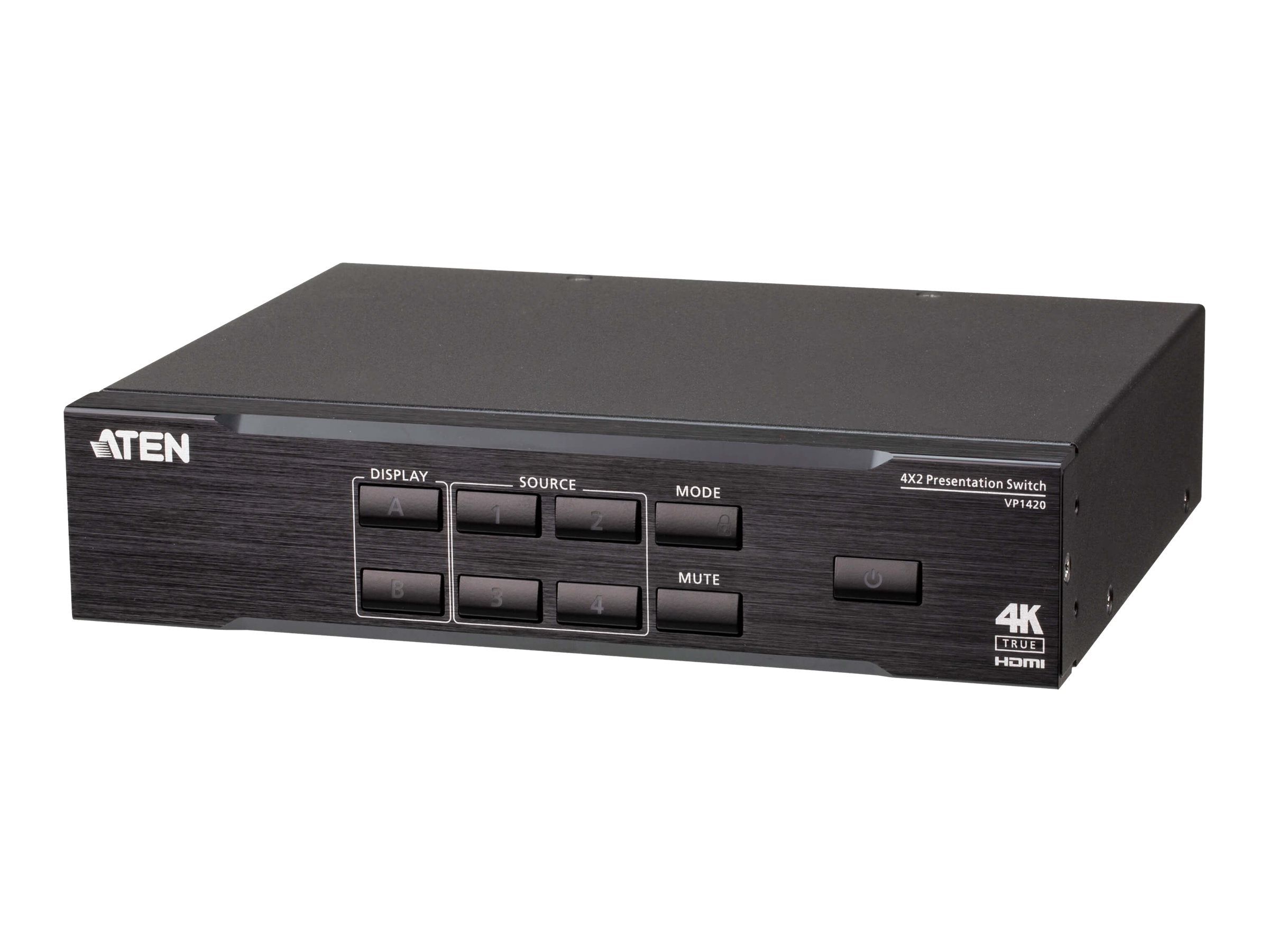 ATEN VP1420 4x2 True 4K Präsentation Matrix Switch Vorderansicht