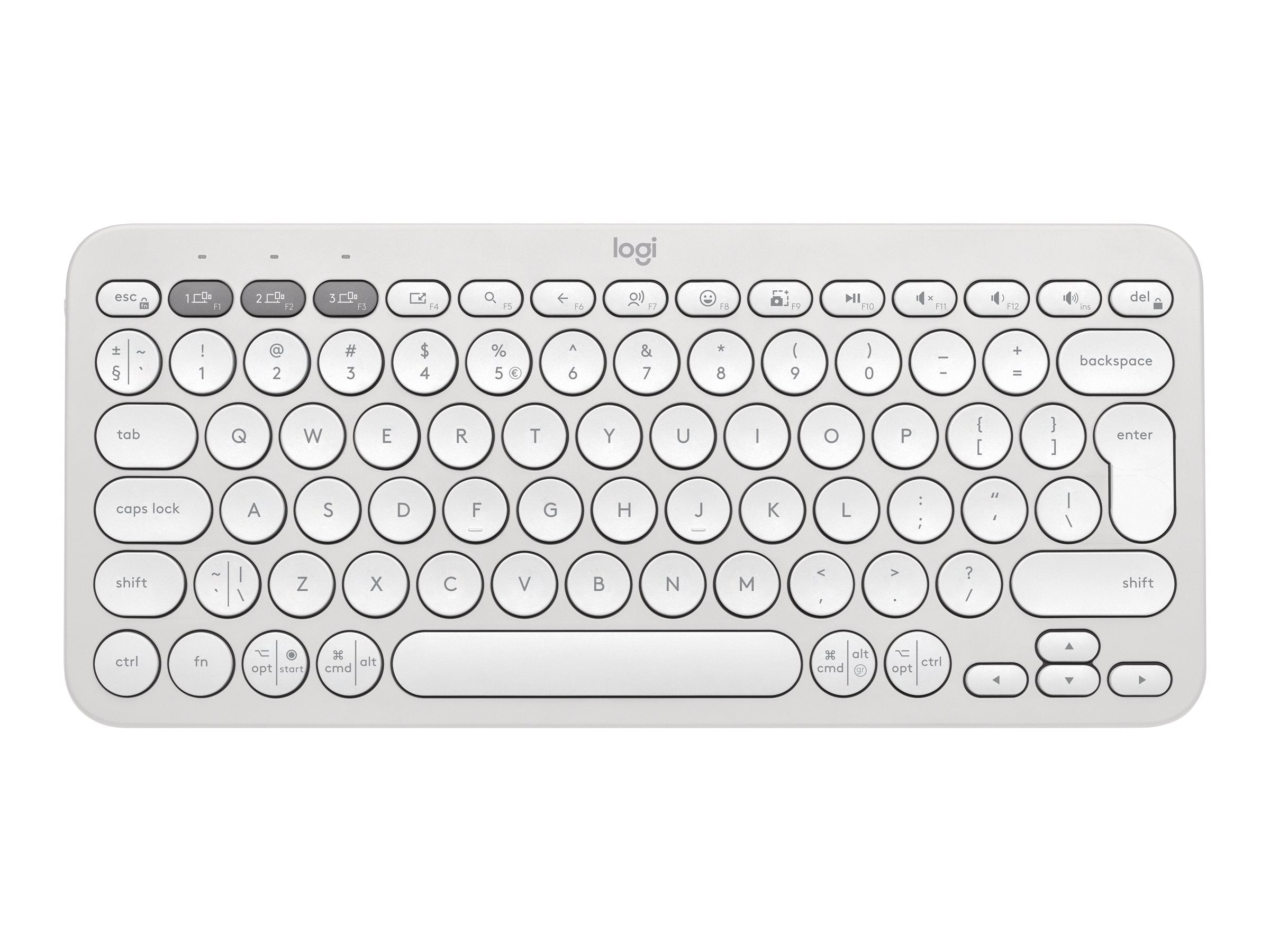 LOGITECH Pebble Keys 2 K380s - TONAL WHITE - (US) INTL - BT - N/A - INTNL-973 - UNIVERSAL