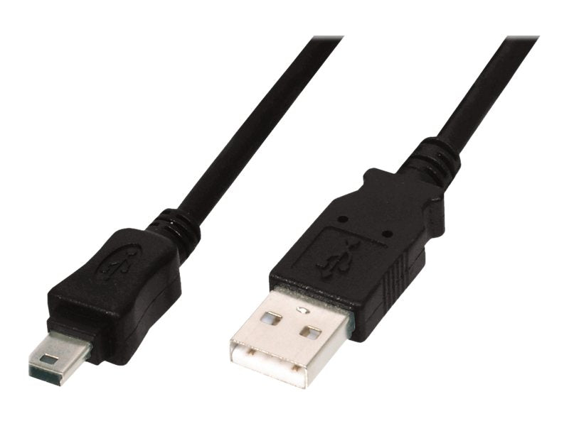DIGITUS USB 2.0 Anschlusskabel Typ A - mini B (5pin) St/St 3,0m Vorderansicht