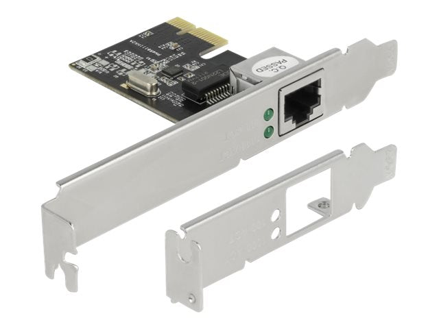 DELOCK PCI Express x1 Karte 1xRJ45 Gigabit LAN RTL8111 Vorderansicht