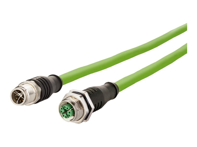 METZ CONNECT Verbindungsleitung M12 BU-M12 ST 8-pol X-kodiert gerade-gerade 1m - Vorderansicht