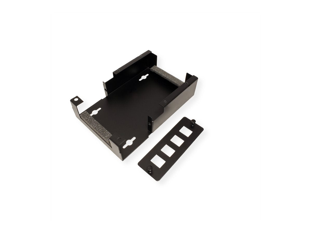 VALUE Wandgehäuse für 4x Keystones schwarz - Vorderansicht