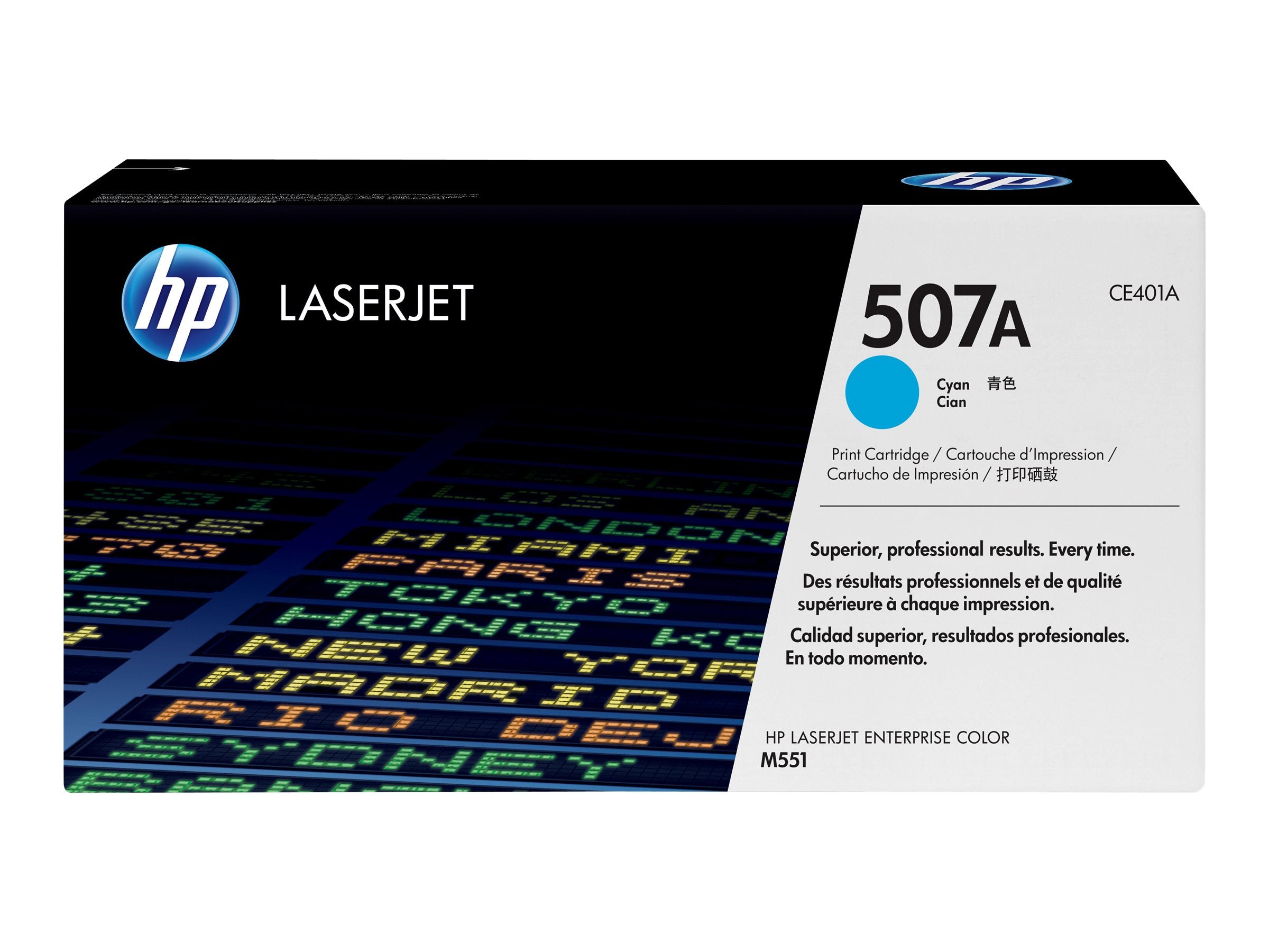 HP 507A Tonerpatrone CE401A cyan Vorderansicht