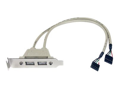 STARTECH.COM 2 Port USB A Female Low Profile Slot Plate Adapter Anschlussansicht