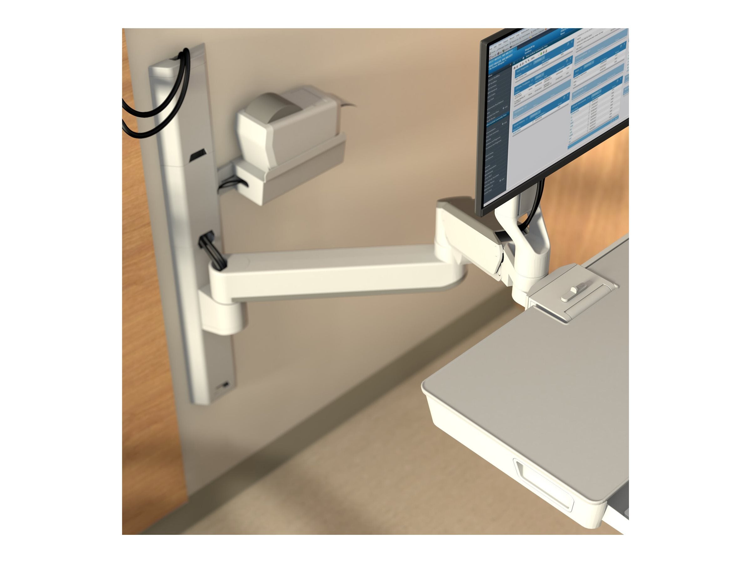 Seitenansicht der ERGOTRON CareFit Combo Extender Montagekomponente