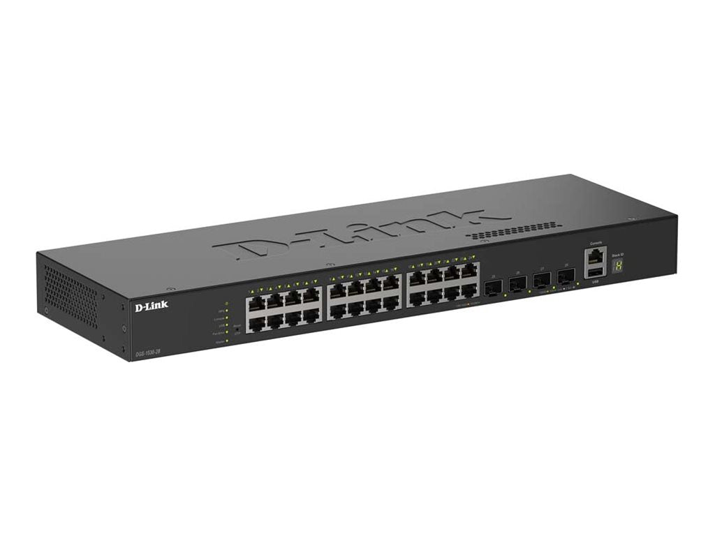 D-LINK DGS-1530-28/E 28-Port Smart Managed Stack Switch Vorderansicht