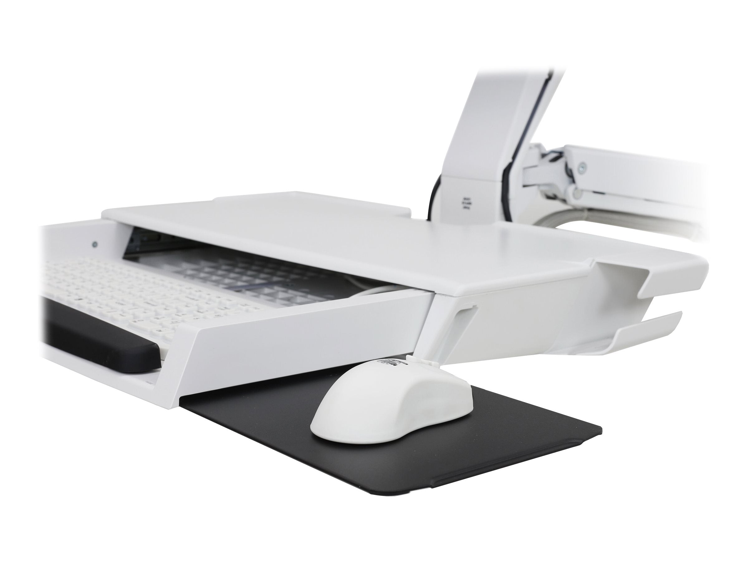 ERGOTRON StyleView® Sit-Stand Combo Ablageflaechen-System weiss fuer LCD bis 61cm 24 Zoll Tastatur max 14
