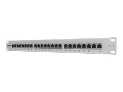 INTELLINET Cat6 Patchpanel geschirmt 24 Ports FTP 1 HE Klemmleisten unterstuetzt AWG 24 bis 26 Kabel Twisted Pair (FTP) Cat6