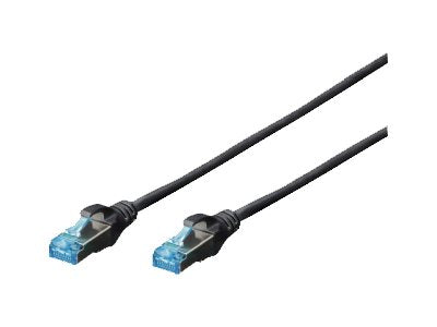 DIGITUS CAT 5e SF-UTP Patchkabel 2m Schwarz Vorderansicht