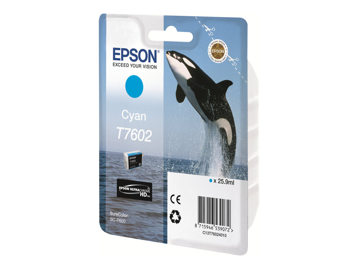 EPSON T7602 Tinte cyan hohe Kapazität Verpackung