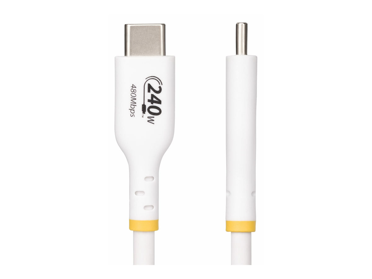 STARTECH.COM 2m Weisses USB-C Ladekabel USB-IF zertifiziert USB C Schnellladekabel 240W PD EPR USB C 2.0 Laptop-Ladekabel