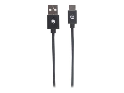 MANHATTAN USB C-Kabel 2.0 schwarz 0,5m Detailansicht