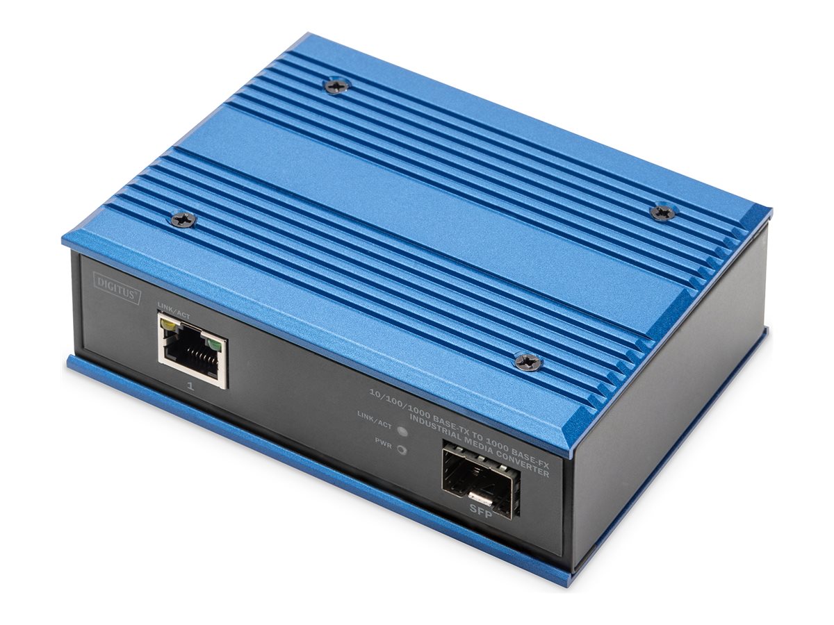 DIGITUS Industrial Gigabit Ethernet Media Converter Vorderansicht