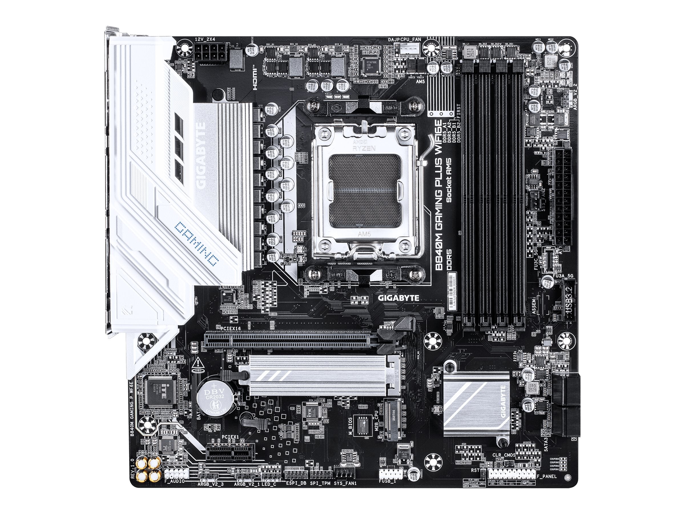 GIGABYTE B840M GAMING P WF6E Motherboard Vorderansicht