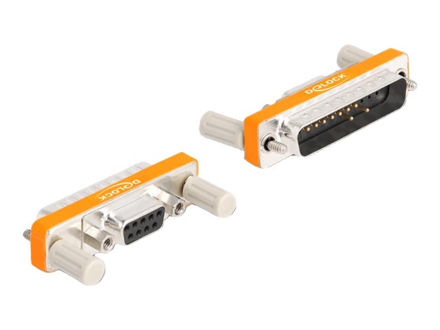 DELOCK Adapter D-Sub 9 Pin Buchse zu D-Sub 25 Pin Stecker - Vorderansicht