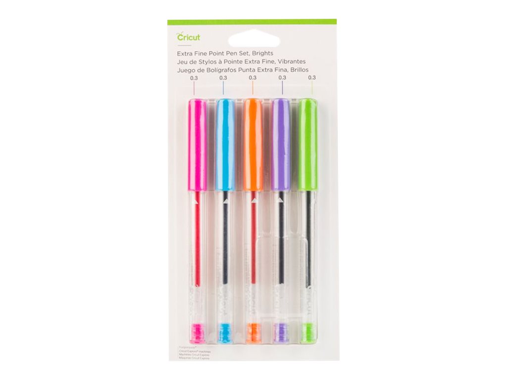 CRICUT Explore/Maker Extra Fine Point Pen Set 5-pack Brights - Vorderansicht